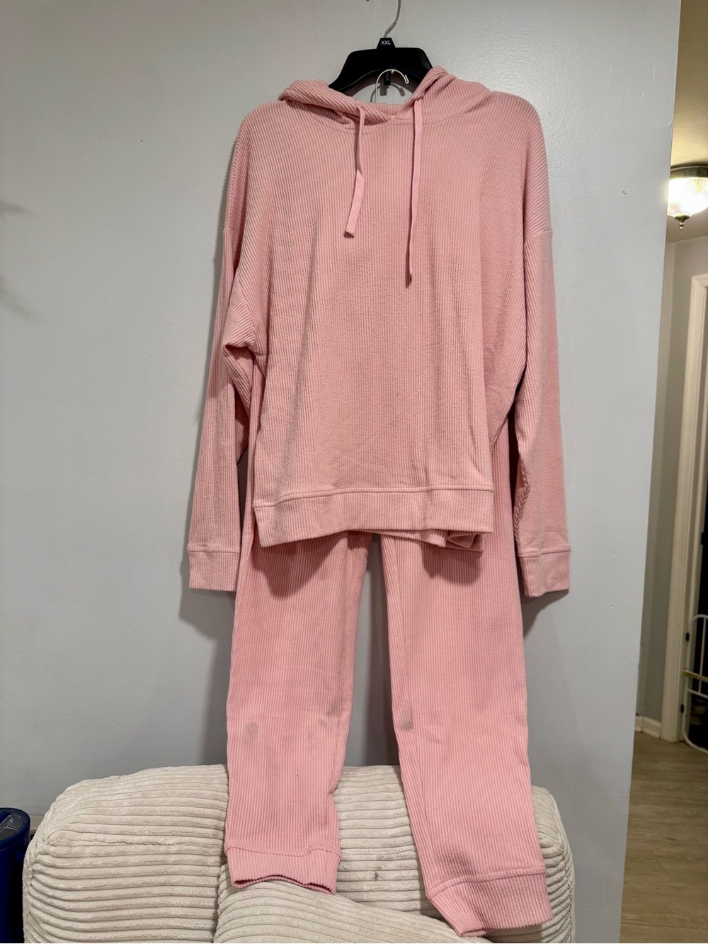 Authentic UGG pink ribbed matching lounge set